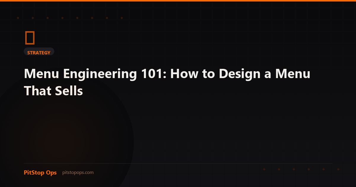 Menu Engineering 101: How to Design a Menu That Sells