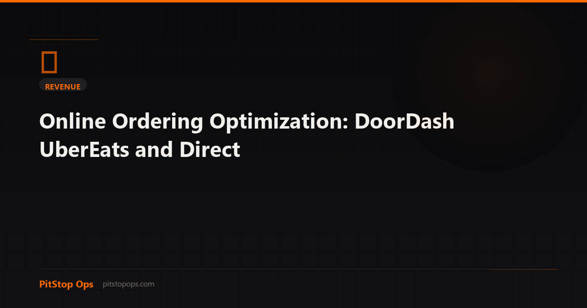 Online Ordering Optimization: DoorDash, UberEats, and Direct