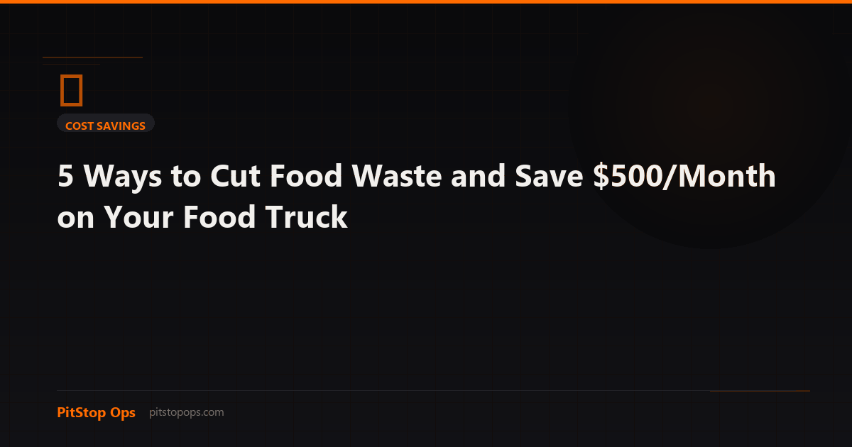 5 Ways to Cut Food Waste and Save $500/Month on Your Food Truck