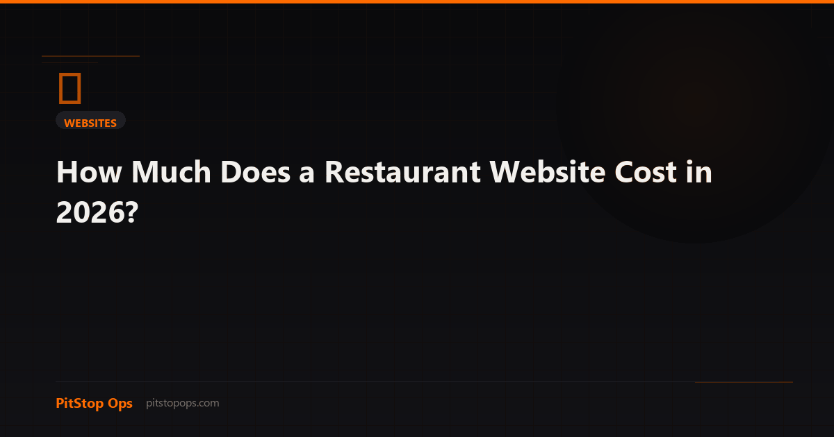 How Much Does a Restaurant Website Cost in 2026?