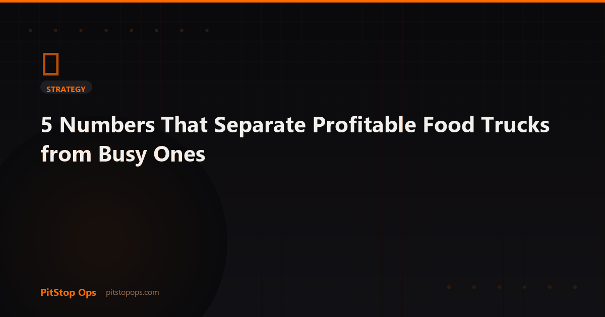 5 Numbers That Separate Profitable Food Trucks from Busy Ones