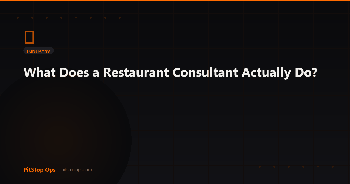 What Does a Restaurant Consultant Actually Do?